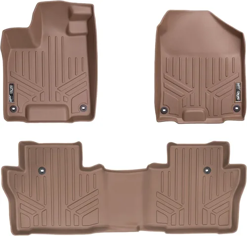 Vista 53 de SMARTLINER Juego de alfombrillas de piso de ajuste personalizado de 3 filas para Honda Pilot 2009-2015