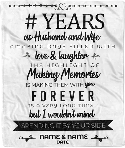 Vista 29 de Manta personalizada para esposa de esposo a esposa para pareja, regalo de aniversario para mujeres, regalo para aniversario de boda