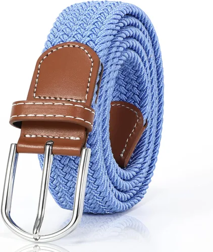 Vista 20 de XZQTIVE Cinturón trenzado elástico para hombres y mujeres, cinturón de golf tejido multicolor, cinturones elásticos para jeans 00 Estilo1