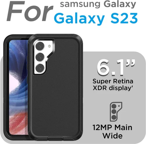 Vista 2 de AICase Funda para Samsung Galaxy S23 (6.1 pulgadas) con protector de pantalla, protección resistente de servicio pesado contra caídas, cuerpo