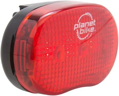 Vista 6 de Planet Bike Beamer 1 & Blinky 3 - Juego de luces para bicicleta, cabeza blanca/cola roja