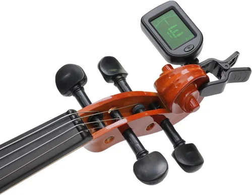 Vista 6 de AXLOFO® Afinador de guitarra con clip para todos los instrumentos, ukelele, guitarra, bajo, mandolina, violín, banjo, pantalla LCD, rotación de 360