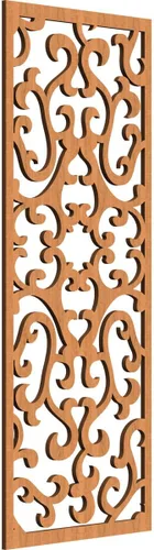 Vista 9 de 9 3/8 pulgadas de ancho x 24 3/8 pulgadas de alto x 1/4 de alto Smithfield paneles de pared de madera con calado, abedul