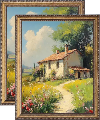 Vista 47 de eletecpro 8x10 Vintage Picture Frame, Glass Cover, Gold, 2-Pack Dorado