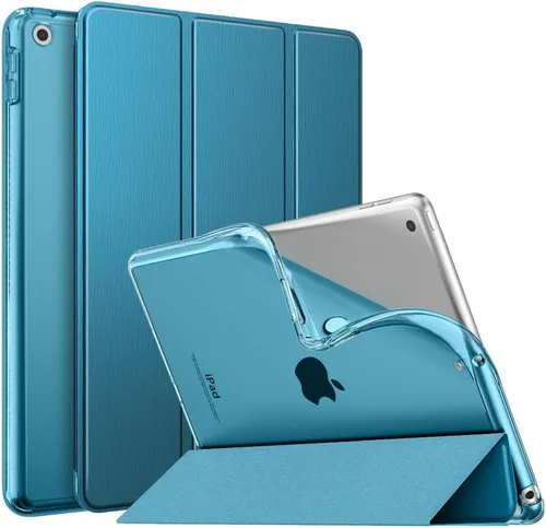 Vista 27 de MoKo Funda compatible con iPad de 9ª/8ª/7ª generación de 10.2 pulgadas (2021/2020/2019), delgada y ligera funda inteligente con protector trasero