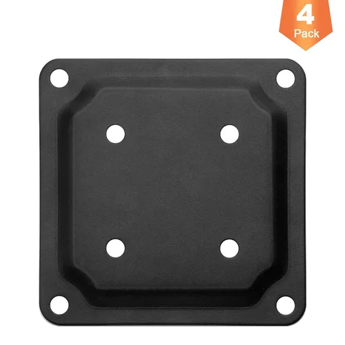 Vista 6 de ForoGore Conector de placa de poste de madera de 4 x 4 pulgadas, base de poste de cubierta con recubrimiento de polvo, base de anclaje para poste