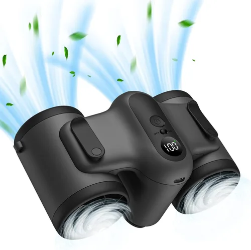 Vista 7 de Clip de cintura portátil 2025 y ventilador de cinturón personal, ventilador de camisa recargable con cable integrado ligero y retráctil, flujo