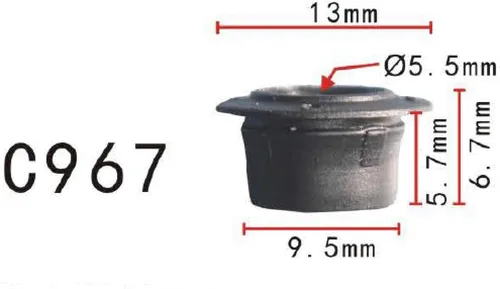 Vista 64 de Autobahn88 - Clip de remache tipo push-in para parachoques, compatible con Renault (OEM: 054000001R) (Paquete de 20)