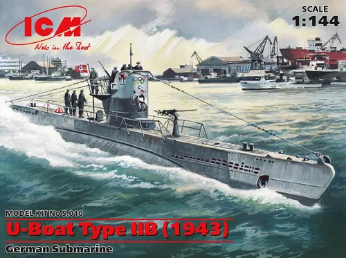 Vista 2 de ICM S.010 - Kit de modelo de embarcación militar de plástico U-Boat Tipo IIB (1943), submarino alemán - Escala 1:144