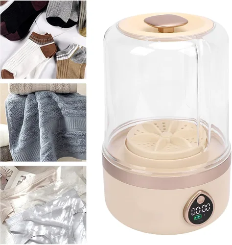 Vista 6 de RiToEasysports Mini Washing Machine, Portable USB Powered Cordless Underwear Washer Compact for Apartment Dorm Travel Camping
