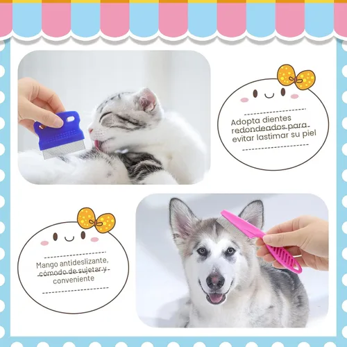 Vista 6 de KALAMANDA - Kit de aseo para conejo, cepillo para quitar uñas con cortaúñas de conejo, recortadores de uñas de conejo con peines para mascotas