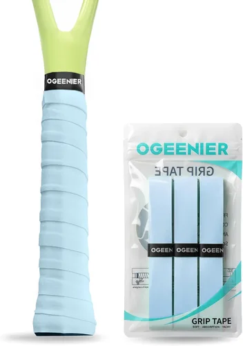 Vista 32 de OGEENIER Cinta de agarre para raqueta de tenis, paquete de 3, 6, 12 cintas de agarre de tenis, absorbente y antideslizante, cinta de agarre suave