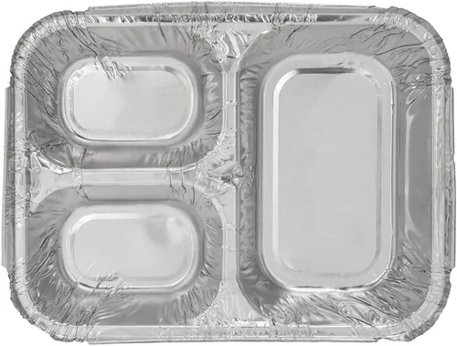 Vista 11 de Restaurantware Foil Lux - Recipientes de aluminio para alimentos de 23 onzas, 100 bandejas rectangulares de aluminio, tapas se venden por separado