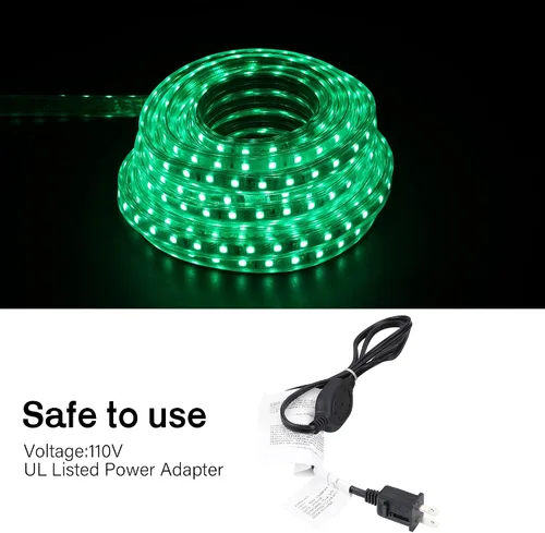 Vista 3 de Tira de luces LED SMD5050 de 16.4 pies, 300 unidades LED, impermeable, flexible, cortable, para uso en exteriores e interiores, adecuada