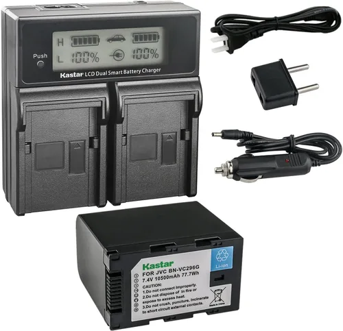 Vista 8 de Kastar Cargador rápido dual AC LCD compatible con JVC GY-HC500 GY-HC500E, GY-HC500U GY-HC500UN, GY-HC500SPC GY-HC500SPCN, GY-HC550 GY-HC550E