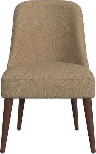 Vista 4 de Homepop Decoración del hogar Silla de comedor lateral tapizada Hemet Gayle Muebles decorativos para el hogar, bouclé marrón (paquete individual)