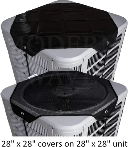 Vista 4 de MODERN WAVE - 2 (dos) cubiertas centrales de aire acondicionado para unidades exteriores de 28 x 28 pulgadas - 1 (una) cubierta superior universal