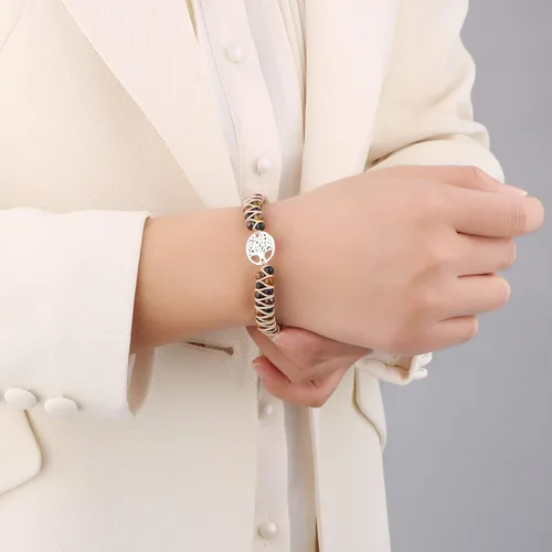 Vista 2 de Pulseras de cuentas de ojo de tigre del árbol de la vida para mujeres, novia, amante, alma gemela, esposa, amigos, regalos para Navidad, cumpleaños