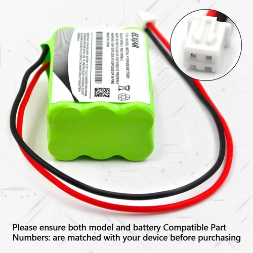 Vista 4 de Paquete de 2 baterías de repuesto para iluminación de emergencia/salida NI-MH de 7.2 V AAA 700 mAh para ANIC0191, ITI 34-051, Sanyo 6HRAAAU, ADT