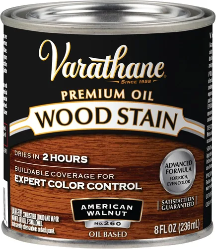 Vista 7 de 1 cuarto de galón Rust-Oleum Brands 211728H Gunstock Varathane - Tinte para madera interior a base de aceite (paquete de 2)