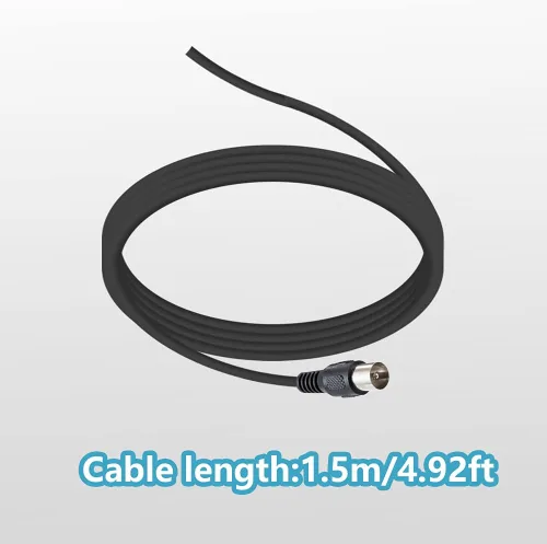 Vista 2 de DVB-T - Antena digital HDTV con base magnética - Poste telescópico de 5 secciones - Mini antena de TV VHF/UHF de 5dBi - Cable coaxial RG174 de 4.9
