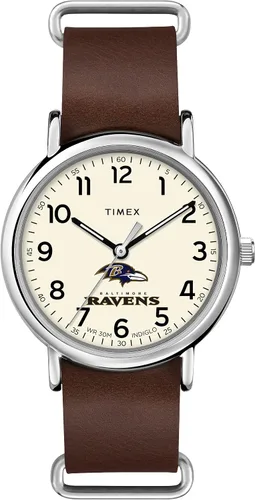 Vista 11 de Timex Tribute Correa de cuero de cuarzo NFL Weekender de 1.575 in para hombre