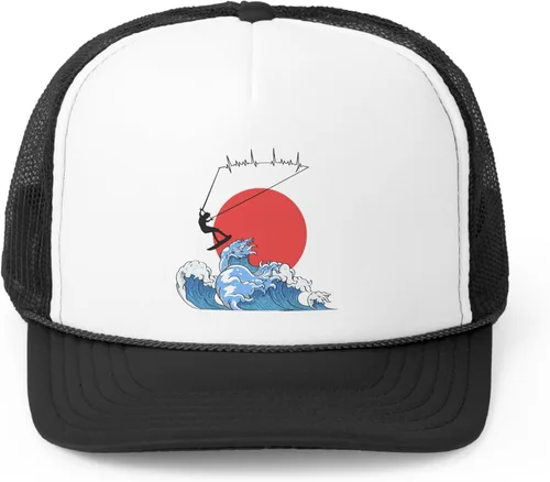 Vista 2 de Novelty Kiteboarding Kite-Surfing Powerkiting PowerKite Kitesurf Wakeboarding Paragliding Trucker Caps