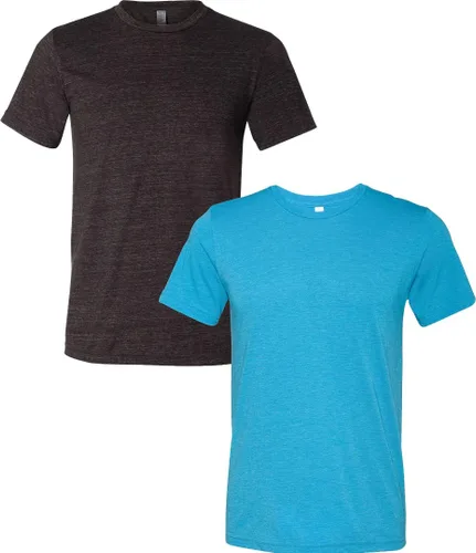 Vista 146 de Bella Canvas 3413c para hombre (1) Triblend verde + (1) Triblend rojo