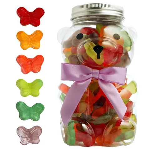 Vista 8 de Bear Necessities Osos Gominosos en Frasco de Oso - Lindo Lazo, Caramelos Gomosos Envasados a Mano, Regalo - Elaborados y Hechos en los EE. UU.