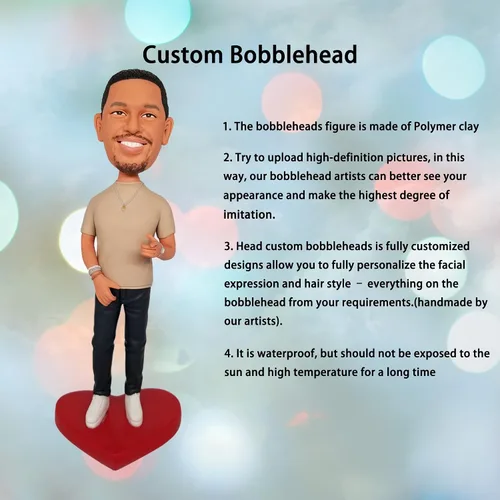 Vista 5 de Muñeca personalizada de Bobble-Heads personalizada, uniforme de bombero, cabeza de bobble personalizada, figuras de cabeza Bobble hechas a mano