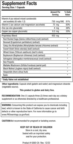 Vista 2 de BIOTICS RESEARCH UltraVir-X - El mejor suplemento de apoyo inmunológico, vitamina C, zinc, hongo Maitake, astrágalo, alto contenido de flavonoides