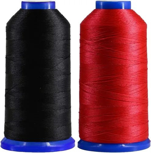 Vista 24 de Selric [1200 yardas/26 colores disponibles] Tex 135 Hilo de nailon unido para costura de cuero 420D/3 T135#138 Hilo de tapicería resistente