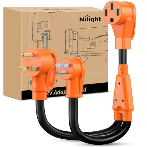 Vista 45 de Nilight Cable adaptador de secadora de 30 amperios a 30 amperios calibre 10 10-30P a 14-30R con cable de tierra