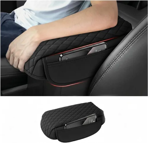 Vista 15 de FIILINES Funda de consola central para Toyota 4Runner 2010-2024, funda para reposabrazos, cojín de 4 accesorios, funda para reposabrazos