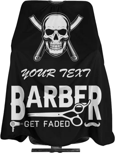 Vista 20 de Capa de barbero impermeable personalizada, Capa de peluquero personalizada, Añade tu texto, Capa de salón personalizada para hombres, Capa de corte