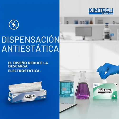 Vista 5 de KIMTECH Kimwipes Paños para Tareas Delicadas Kimtech Science (34721), Blanco, 2 Capas, 15 Cajas Pop-Up / Estuche, 90 Hojas / Caja, 1,350 Hojas