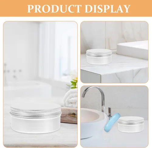Vista 6 de 5pcs 100ml Silver Aluminum Jar Containers for Face Cream