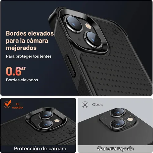 Vista 7 de Funda diseñada para iPhone 14, iPhone 13, 2 en 1, regalo de grado militar, resistente a caídas, resistente a prueba de golpes, para iPhone 14, funda
