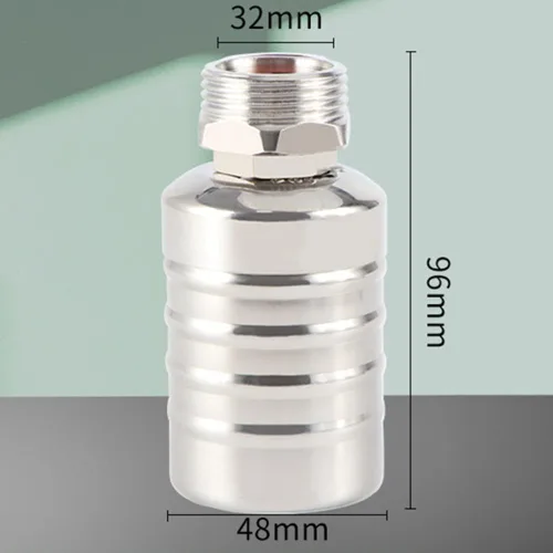 Vista 3 de Stainless Steel Automatic Water Level Controller with Float Valve for Tank, 304 SS Construction, Reliable Inflow Regulation for Garden, Kitchen
