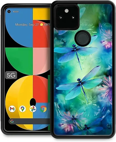 Vista 190 de Compatible con Google Pixel 4A 5G Mobile Case Creative Acrylic Panel trasero Silicona Protección Grip especialmente diseñado para Google Pixel 4A 5G
