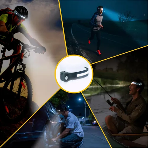 Vista 3 de Rechargeable Headlamp, 230° Wide Beam Head Lamp, Motion Sensor LED Headlamp Rechargeable, 5Mode Headlamps for Adults, Bright Head Lights for
