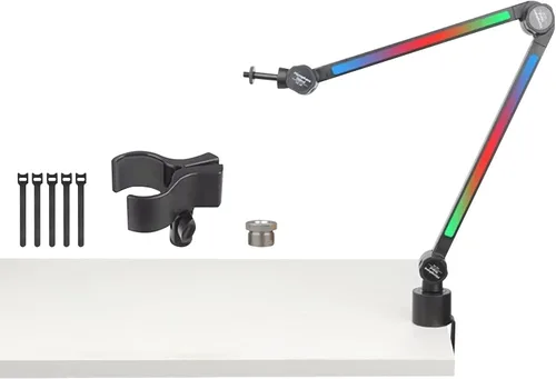 Vista 11 de Soporte de micrófono de escritorio ajustable flexible Brazo del auge del micrófono para el montaje superior del arte de la cocina de la transmisión