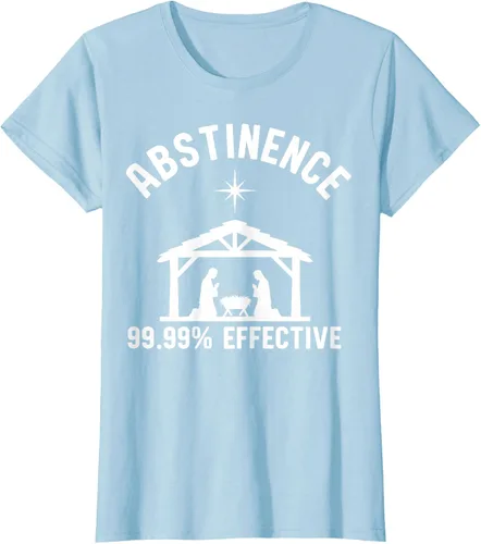 Vista 25 de Abstinence 99.99 Percent Effective Nativity Christmas Joke T-Shirt