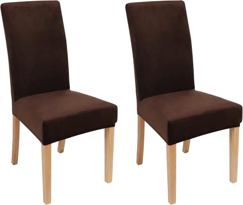 Vista 48 de smiry - Fundas para sillas de comedor de terciopelo elástico y suave, extraíbles, Terciopelo, Beige