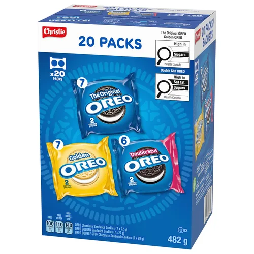 Vista 14 de Oreo - Galletas sándwich, paquetes variados de aperitivos, 482G