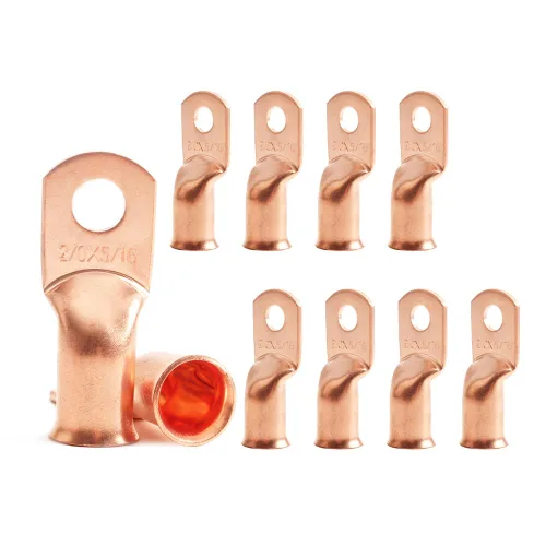 Vista 14 de 25 piezas de terminales de anillo de 1/0 AWG-1/2 (M12), terminales de anillo, conectores de terminal, terminales de cable resistentes, terminales