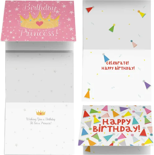 Vista 5 de Tiny Expressions - 10 tarjetas de cumpleaños para niños con mensajes interiores y sobres