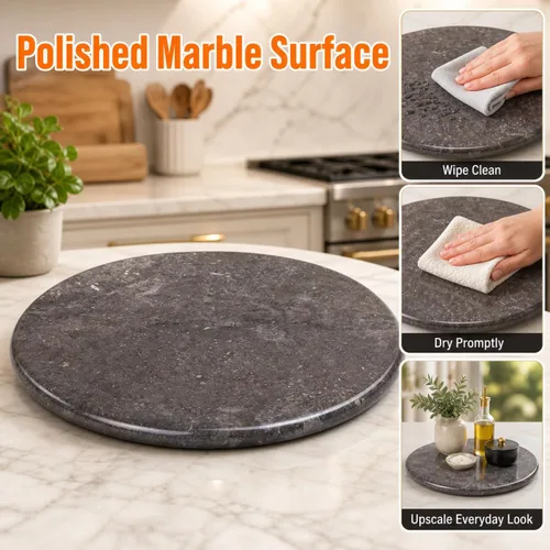 Vista 3 de Creative Home - Tabla de queso y embutidos de mármol natural de 12 pulgadas