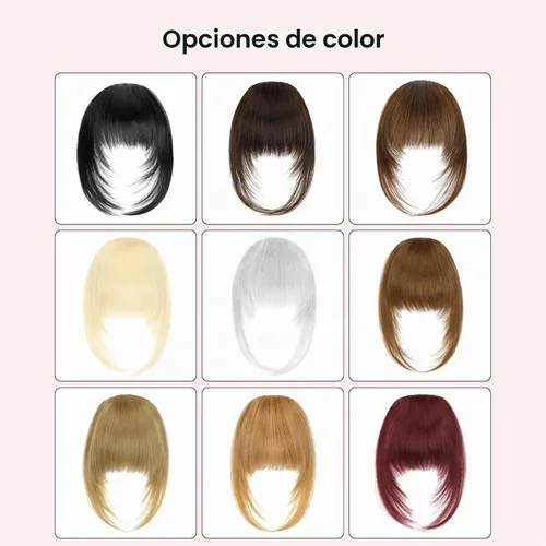 Vista 9 de VAVANGA Flequillo francés con clip - Flequillo natural largo y ondulado en negro jet con templos - Pinza de cabello ordenada para mujer (#1)