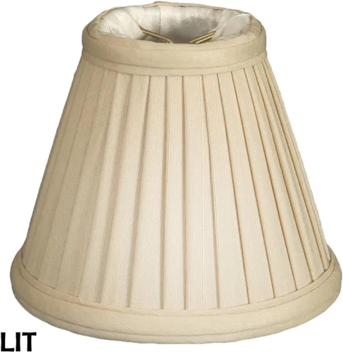 Vista 3 de Royal Designs, Inc. Pantalla plisada Empire CS-111BG, color beige, 2,5 x 5 x 4,25